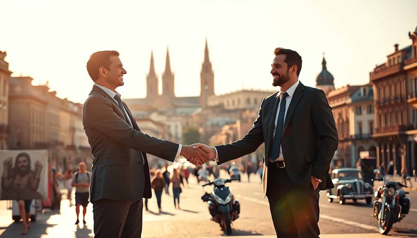 business partners in Spain