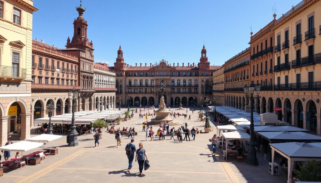 Seville historic center with modern business elements, representing business opportunities in southern Spain